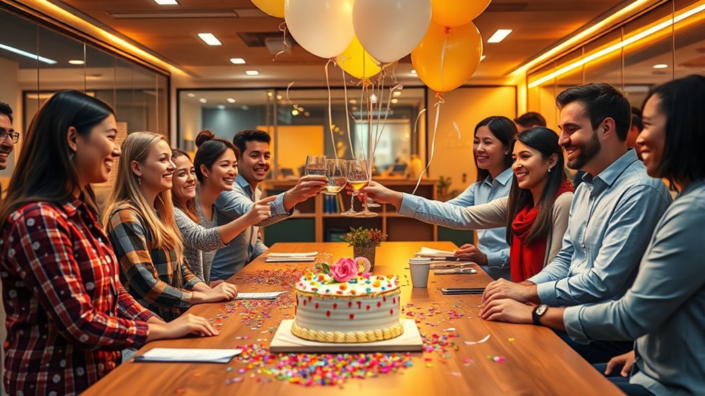celebrate team achievements together
