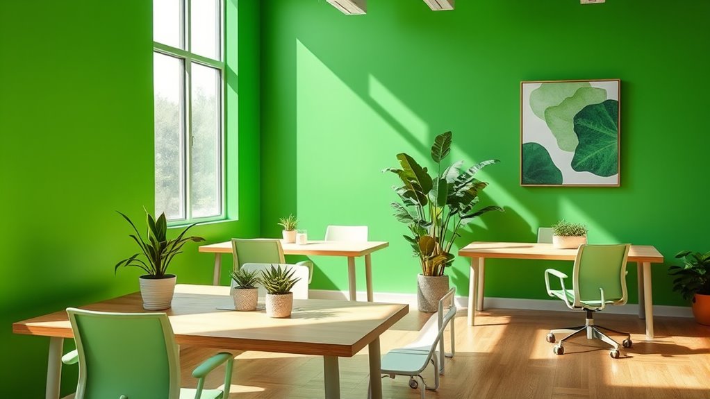 green promotes calm balance