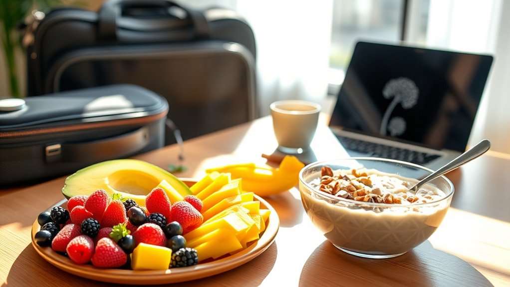healthy snacks and hydration