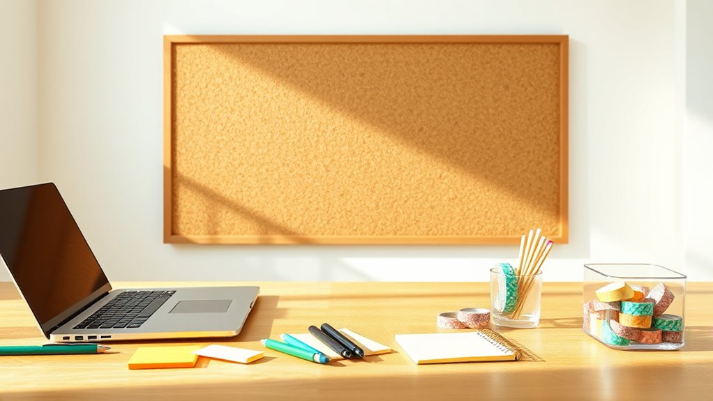 organize supplies and workspace