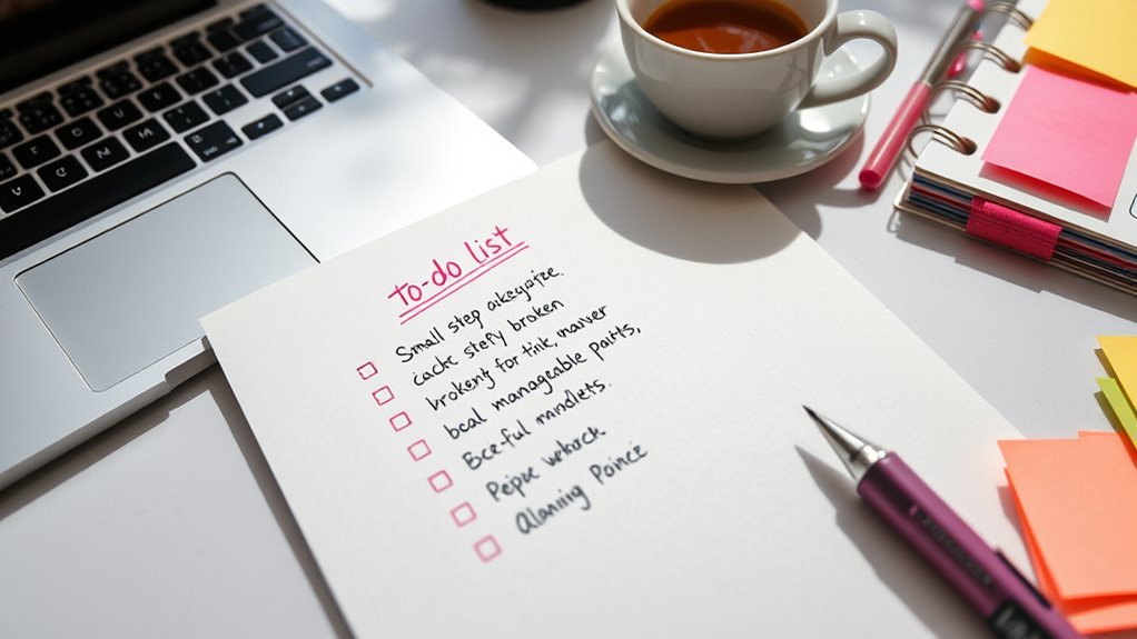 break tasks into tiny steps