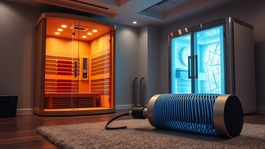 infrared saunas cryotherapy pemf