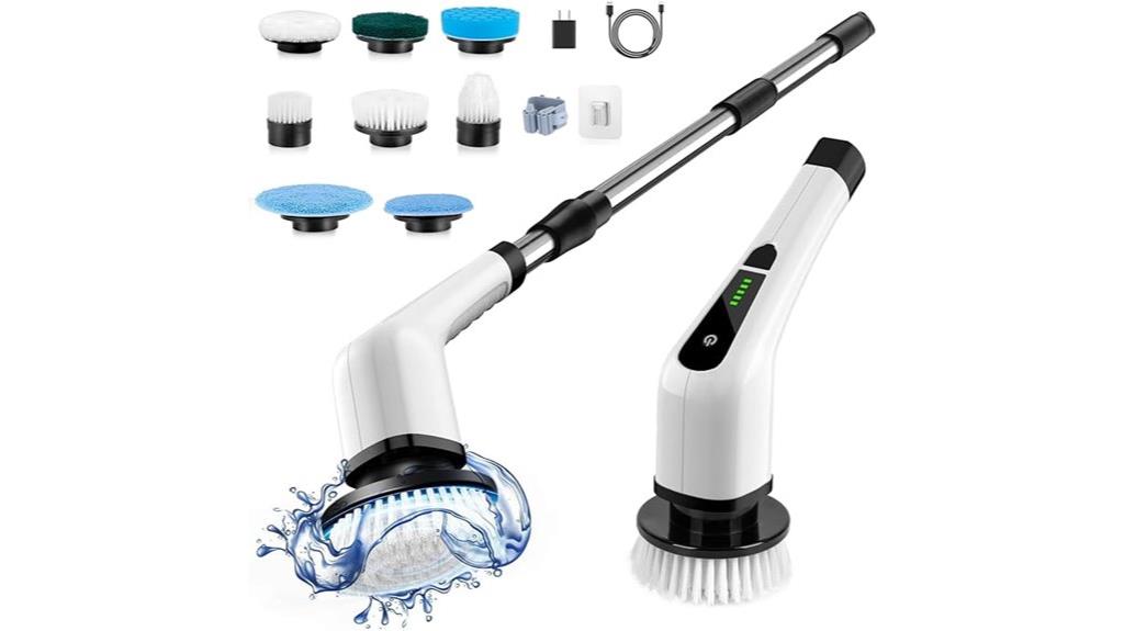 cordless electric scrubber with eight heads
