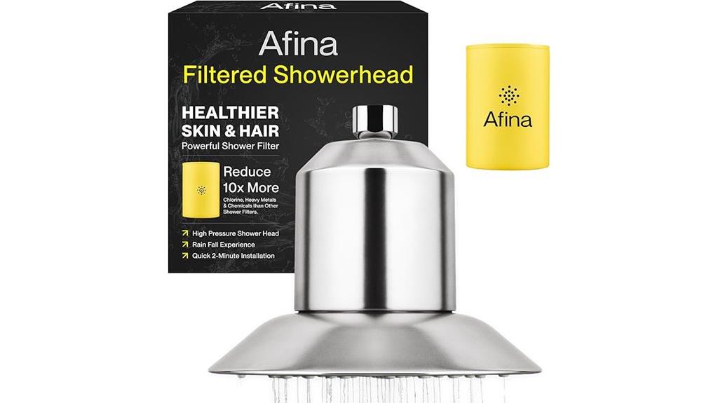 filtered hard water showerhead