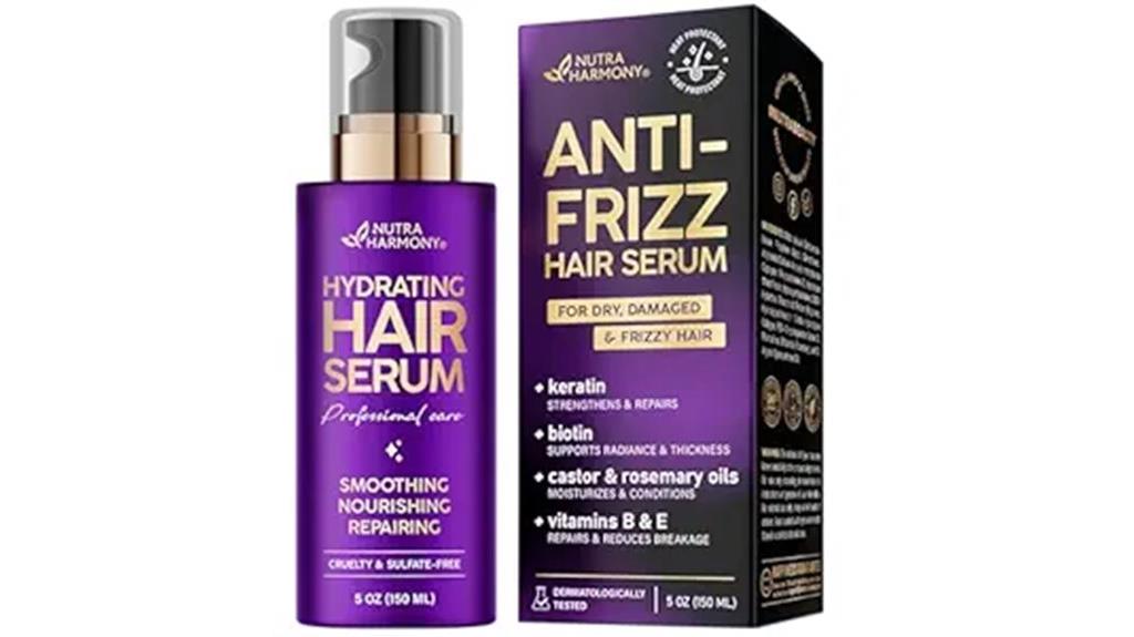 hydrating hair serum with keratin