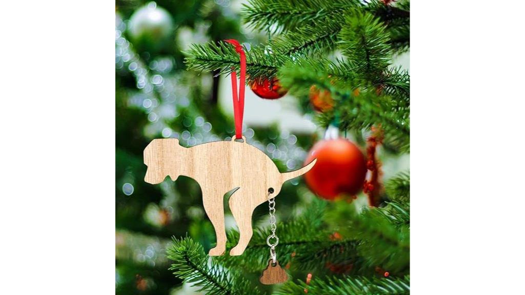 personalized dog pooping ornament
