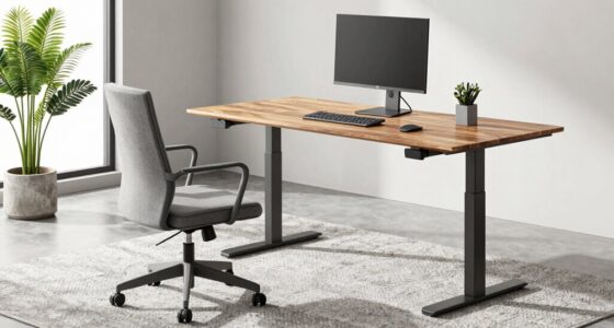 cohesive ergonomic office setup