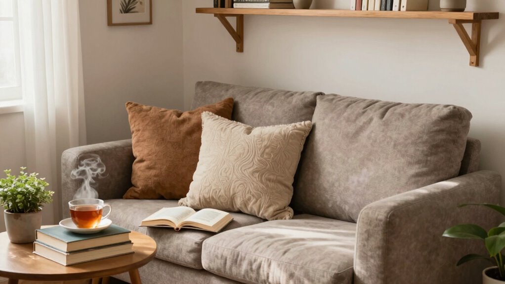 cozy compact reading nook