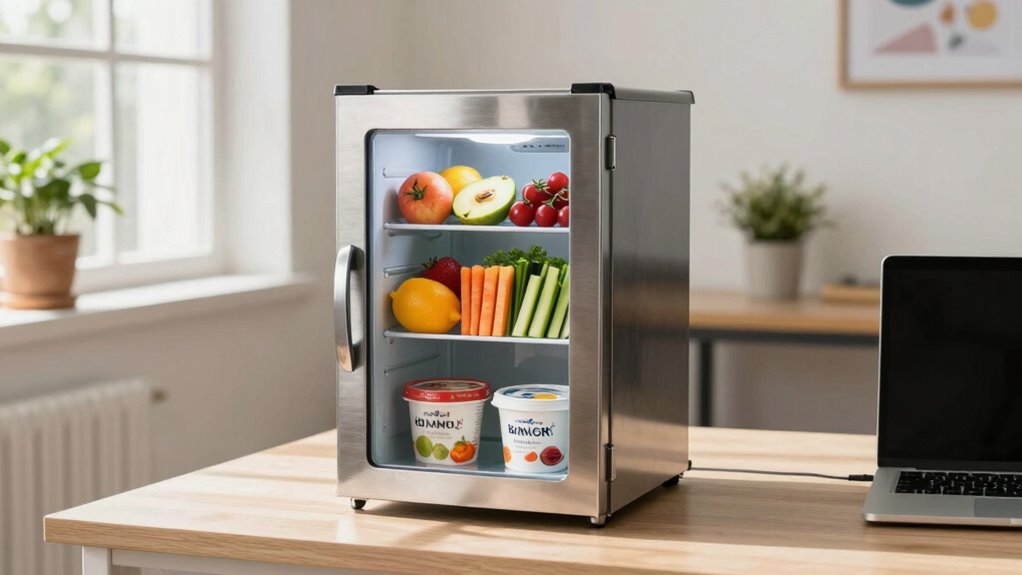efficient stylish office mini fridge