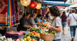 Bustling Street Culture Marketplaces